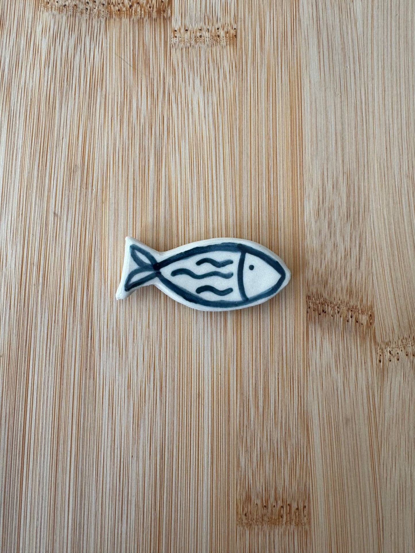 Teal Fishie Fridge Magnet