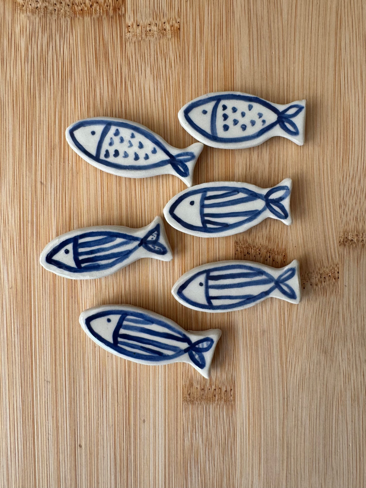 Classic Blue Fishie Fridge Magnet