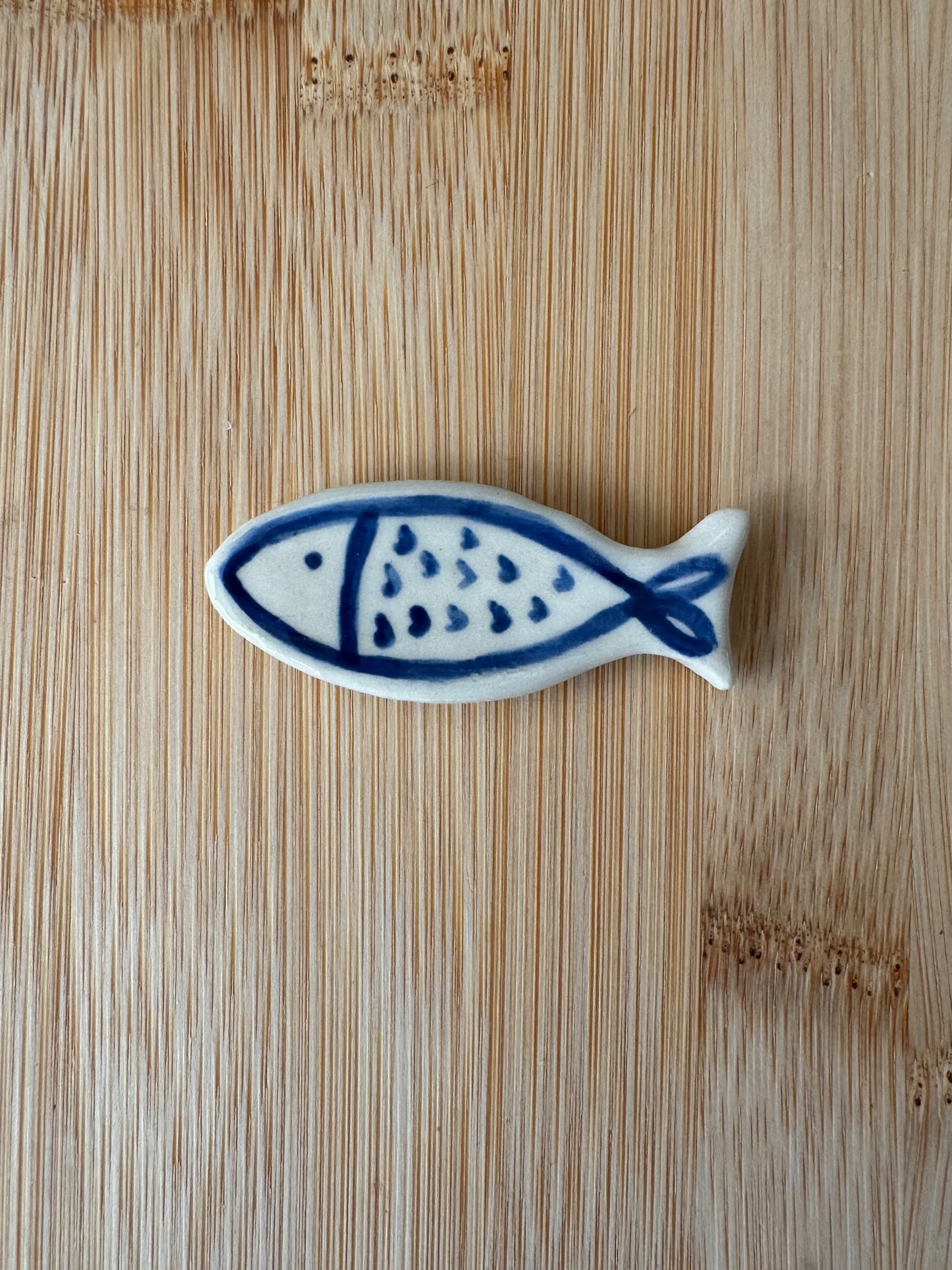 Classic Blue Fishie Fridge Magnet