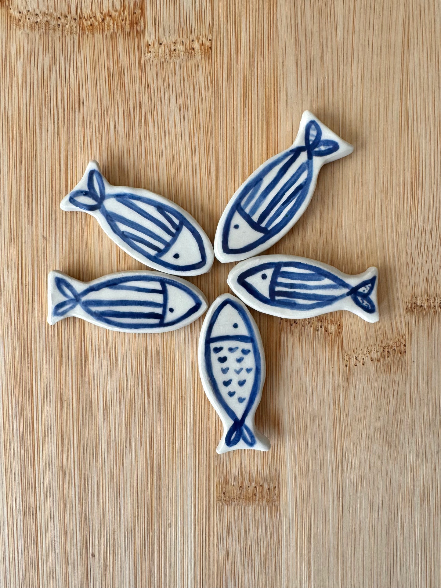 Classic Blue Fishie Fridge Magnet